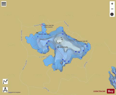 Marion Lake depth contour Map - i-Boating App