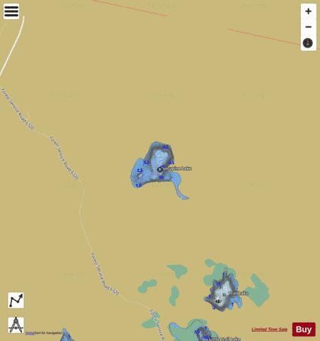 Porcupine Lake depth contour Map - i-Boating App