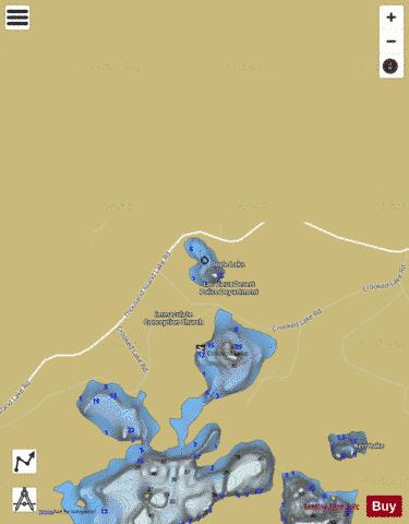 Doyle Lake depth contour Map - i-Boating App