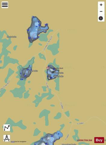 Dawn Lake depth contour Map - i-Boating App