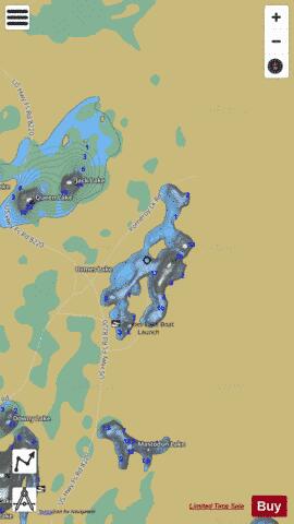 Ormes Lake depth contour Map - i-Boating App