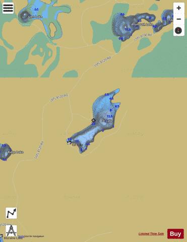 Eel Lake depth contour Map - i-Boating App