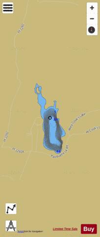 Paquette Lake depth contour Map - i-Boating App