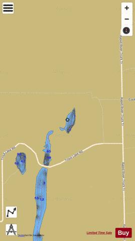 Trout Lake Pond, North depth contour Map - i-Boating App