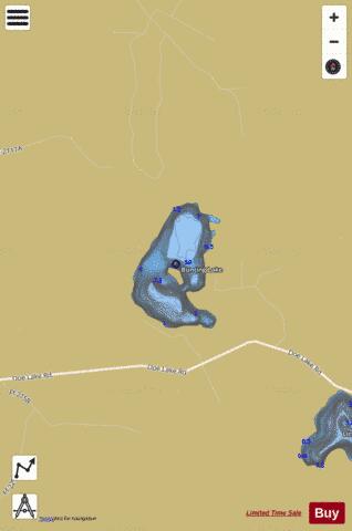 Bunting Lake depth contour Map - i-Boating App