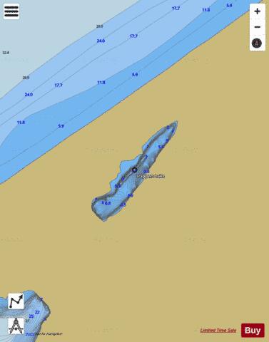 Trappers Lake depth contour Map - i-Boating App