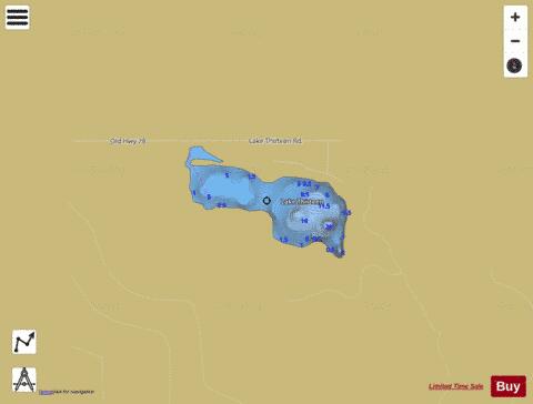 Thirteen, Lake depth contour Map - i-Boating App