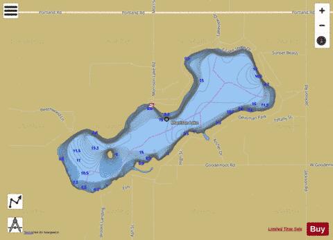 Morrison Lake depth contour Map - i-Boating App