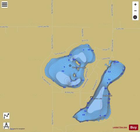 West Londo Lake depth contour Map - i-Boating App