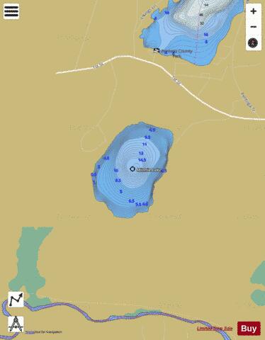 Minnie Lake depth contour Map - i-Boating App