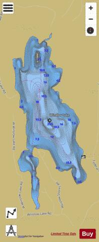 Winslow Lake depth contour Map - i-Boating App