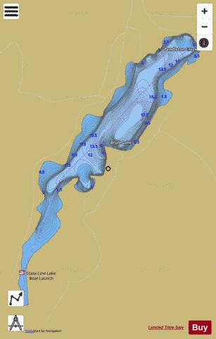 Brule Lake depth contour Map - i-Boating App