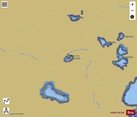 Killdeer Lake depth contour Map - i-Boating App