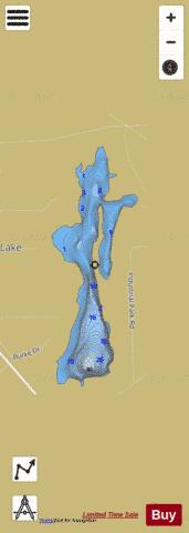 Gilbert Lake depth contour Map - i-Boating App