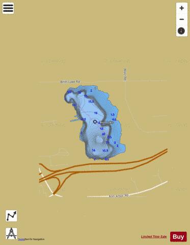 Brill Lake depth contour Map - i-Boating App