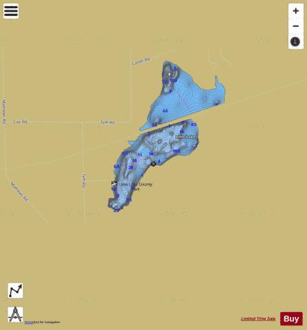 Lime Lake (South) depth contour Map - i-Boating App