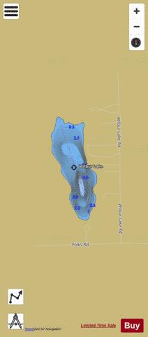 Wilbur Lake depth contour Map - i-Boating App