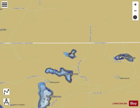 Abbot Lake depth contour Map - i-Boating App
