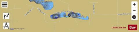 Sandbottom Lake depth contour Map - i-Boating App