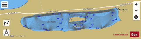 Bailey, Lake depth contour Map - i-Boating App