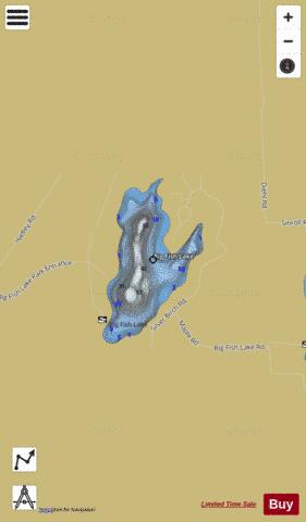 Big Fish Lake depth contour Map - i-Boating App