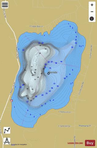 Lime Lake depth contour Map - i-Boating App