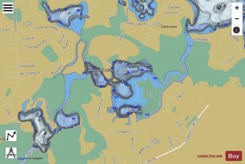 Gallagher Lake depth contour Map - i-Boating App