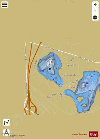 Fonda Lake depth contour Map - i-Boating App