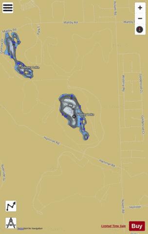 Maltby Lake depth contour Map - i-Boating App
