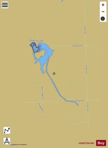 Mill Pond depth contour Map - i-Boating App