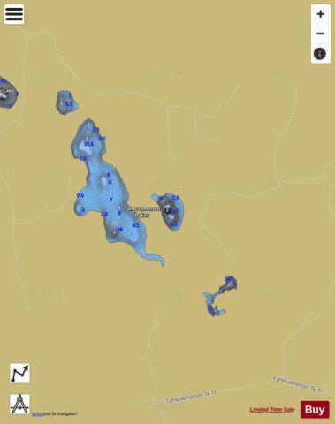 Tahquamenon Lake #2 depth contour Map - i-Boating App