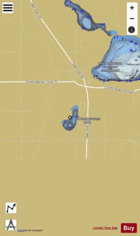 Old Headquarters Lake depth contour Map - i-Boating App