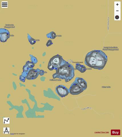 Camp Eight Lake depth contour Map - i-Boating App