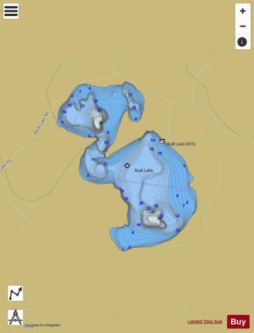 Bodi Lake depth contour Map - i-Boating App