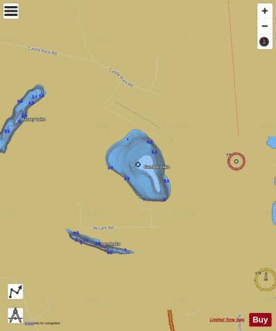 Gamble Lake depth contour Map - i-Boating App