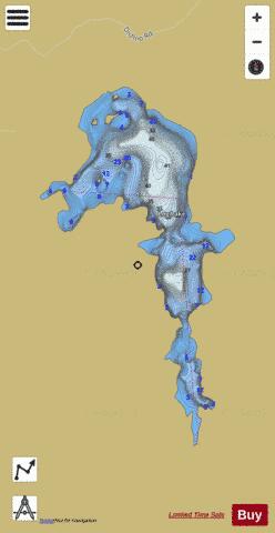 Log Lake depth contour Map - i-Boating App