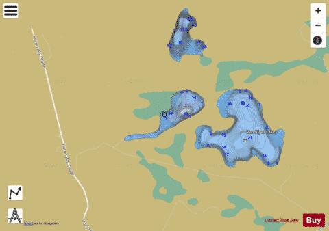 Van Riper Lakes (west) depth contour Map - i-Boating App