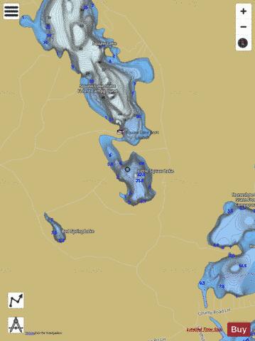 Little Squaw Lake depth contour Map - i-Boating App