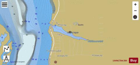 Middle Bayou depth contour Map - i-Boating App