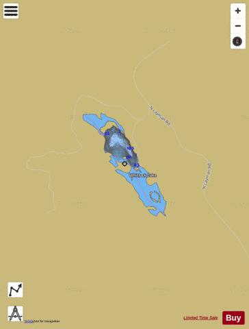 Whitlock Lake depth contour Map - i-Boating App