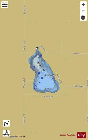 Cowden Lake depth contour Map - i-Boating App