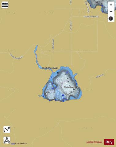 Muskellunge Lake depth contour Map - i-Boating App