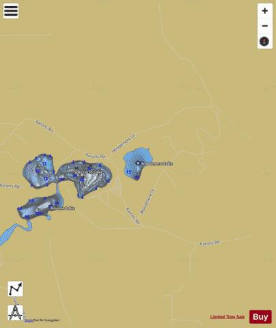 Spectacle Lake (East) depth contour Map - i-Boating App