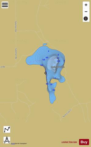 Lockwood Lake depth contour Map - i-Boating App