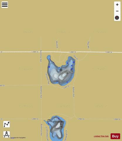 Baptist Lake depth contour Map - i-Boating App