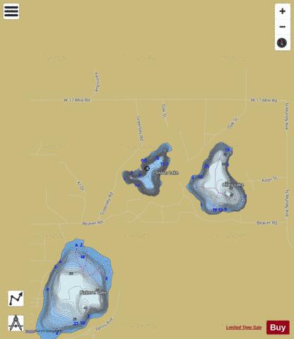 Sisson Lake depth contour Map - i-Boating App