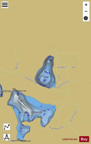 Walkup Lake depth contour Map - i-Boating App