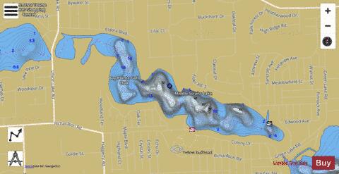 Middle Straits Lake depth contour Map - i-Boating App