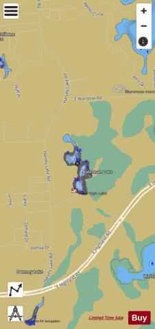 Alderman Lake depth contour Map - i-Boating App