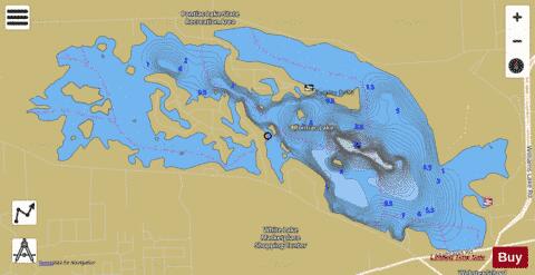 Pontiac Lake depth contour Map - i-Boating App